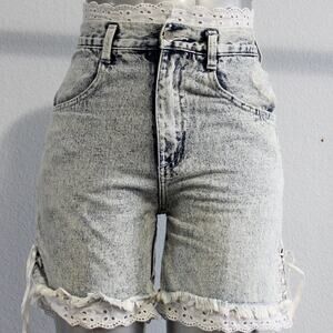 Vintage Zing Girls Size 8 Jean Shorts 80's
